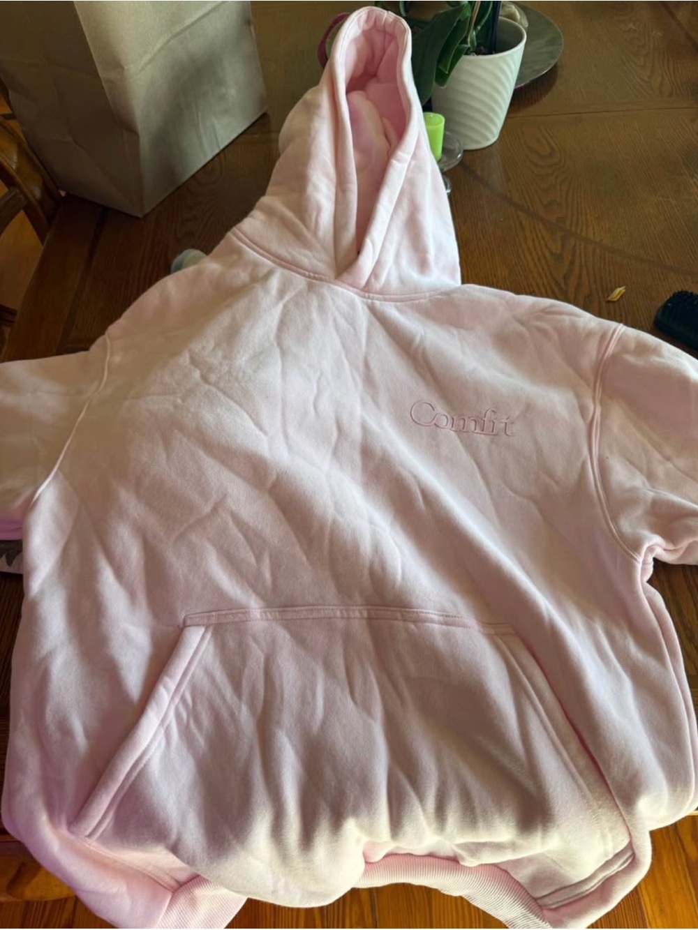Comfrt XS powder pink hoodie